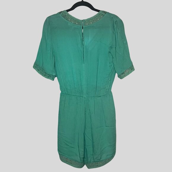 BCBGeneration Turquoise Lace Trim Romper – XS - Picture 4 of 9